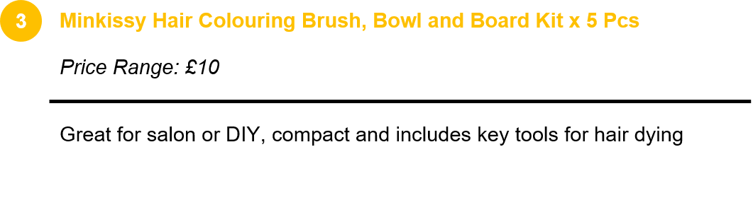 Minkissy Hair Coloring Brush, Bowl and Board Kit x 5 Pcs
