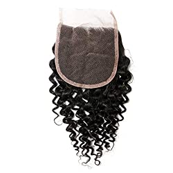 Bliss Hair Brazilian Kinky Curly Lace Closure, 4