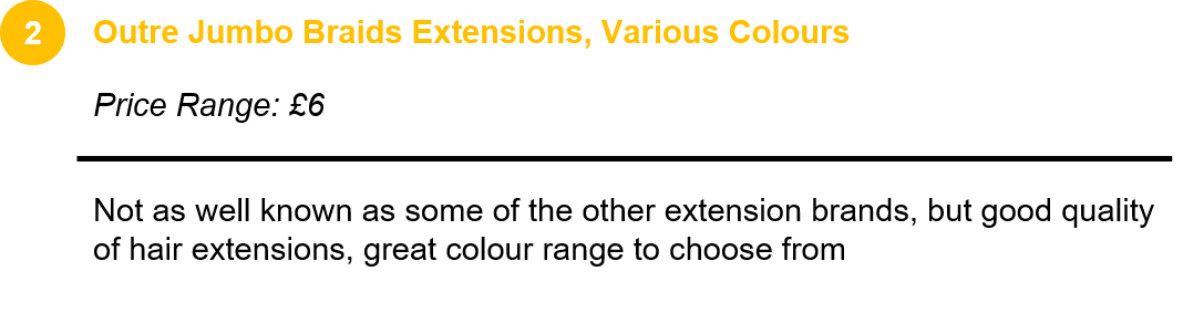 Outre Jumbo Braids Extensions, Various Colours