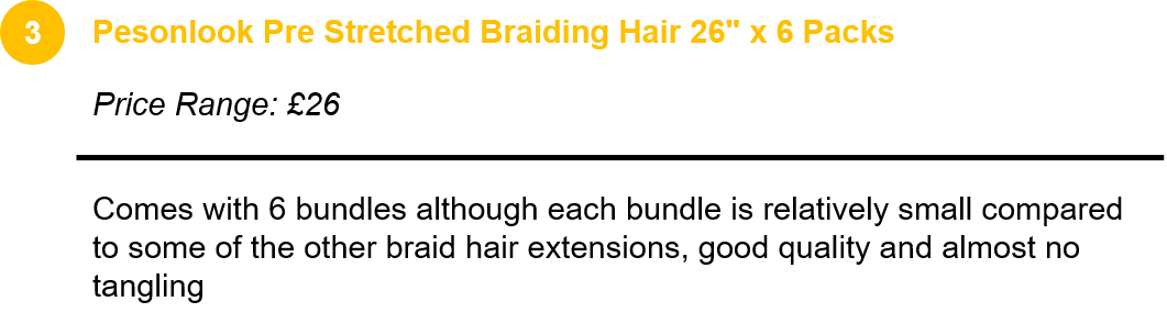 Pesonlook Pre Stretched Braiding Hair 26