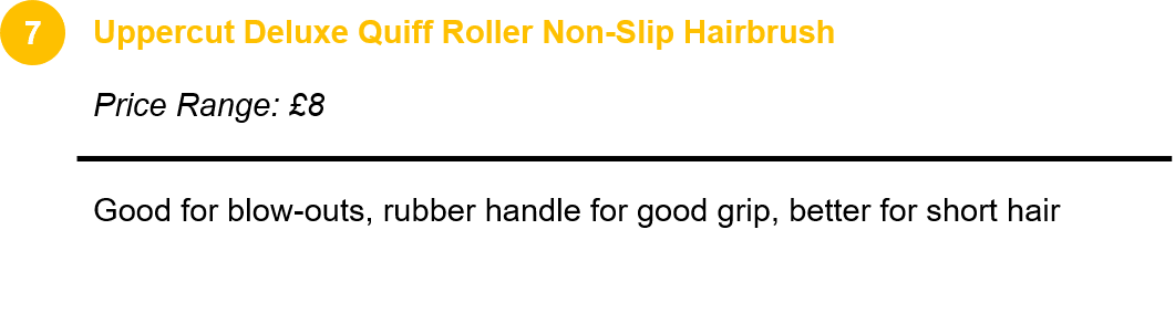 Uppercut Deluxe Quiff Roller Non-Slip Hairbrush