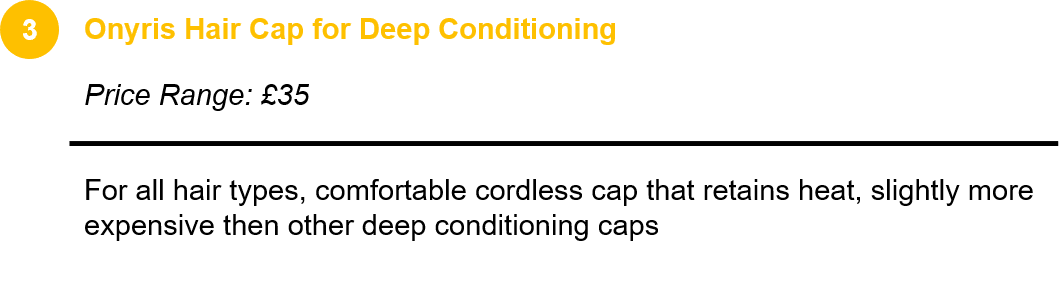 Onyris Hair Cap for Deep Conditioning
