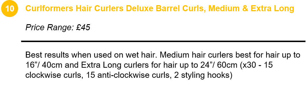 Curlformers Hair Curlers Deluxe Barrel Curls, Medium & Extra Long