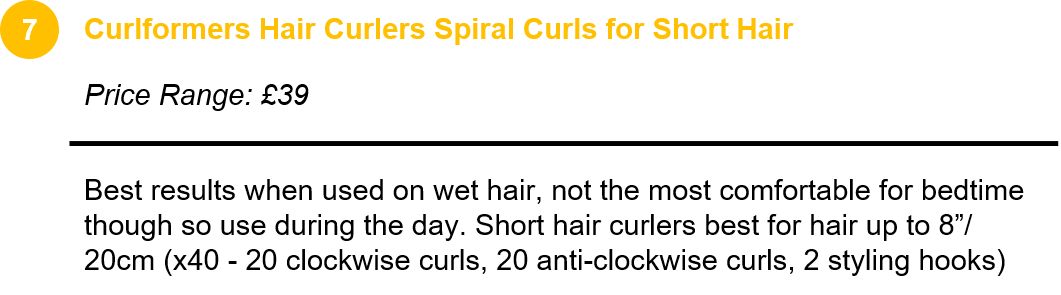 Curlformers Hair Curlers Spiral Curls for Short Hair