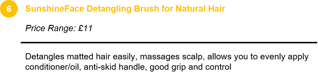 SunshineFace Detangling Brush for Natural Hair 