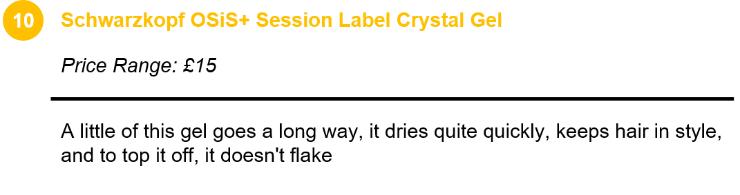 Schwarzkopf OSiS+ Session Label Crystal Gel