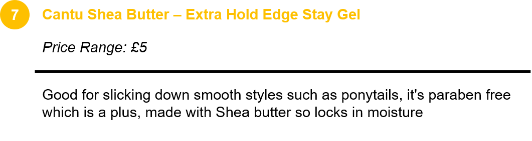 Cantu Shea Butter – Extra Hold Edge Stay Gel 