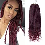 Elailite Crochet Dreadlocks with Curly Ends, Various Colours, 16'' x 1-3 Packs