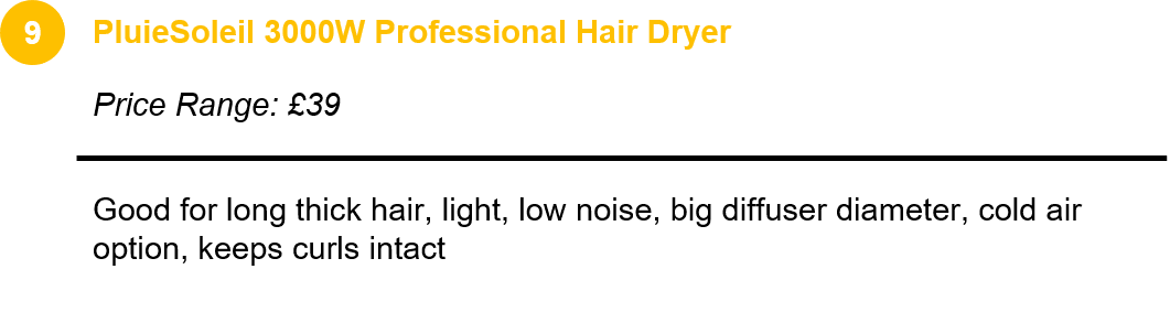 PluieSoleil 3000W Professional Hair Dryer 