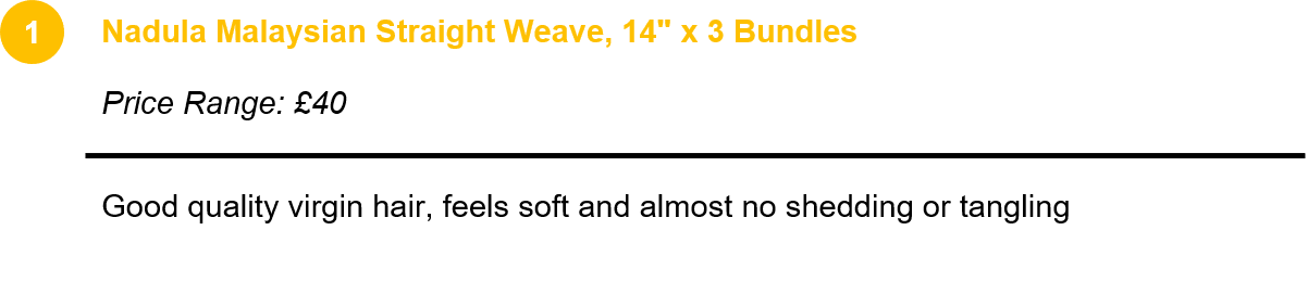 Nadula Malaysian Straight Weave, 14