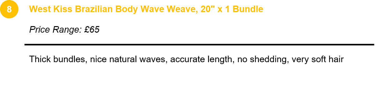 West Kiss Brazilian Body Wave Weave, 20