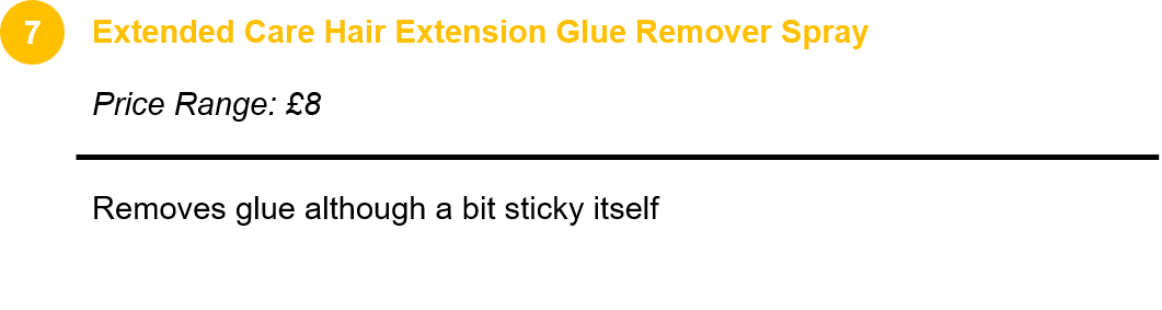 Extended Care Hair Extension Glue Remover Spray