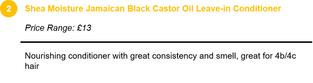 Shea Moisture Jamaican Black Castor Oil Leave-in Conditioner