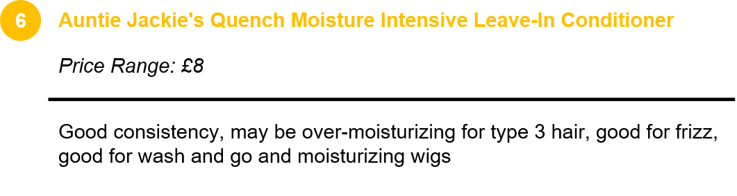 Auntie Jackie's Quench Moisture Intensive Leave-In Conditioner