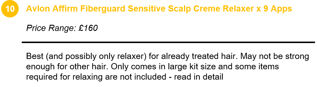 Avlon Affirm Fiberguard Sensitive Scalp Creme Relaxer x 9 Applications
