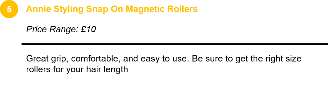 Annie Styling Snap On Magnetic Rollers