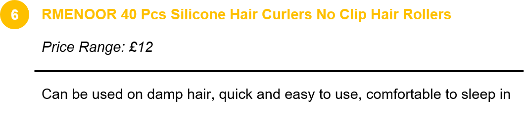 RMENOOR 40 Pcs Silicone Hair Curlers No Clip Hair Rollers 
