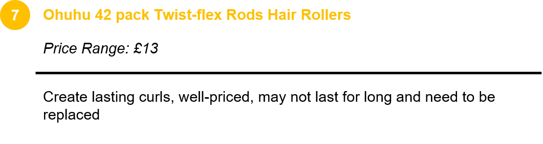 Ohuhu 42 pack Twist-flex Rods Hair Rollers 