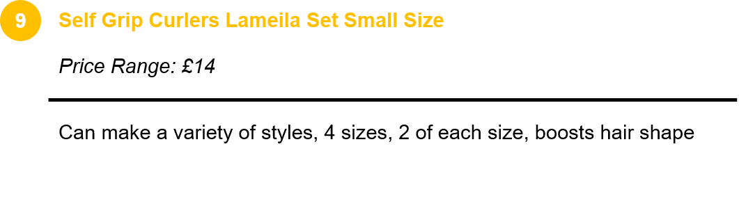 Self Grip Curlers Lameila Set Small Size 