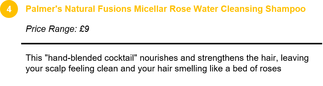 Palmer's Natural Fusions Micellar Rose Water Cleansing Shampoo