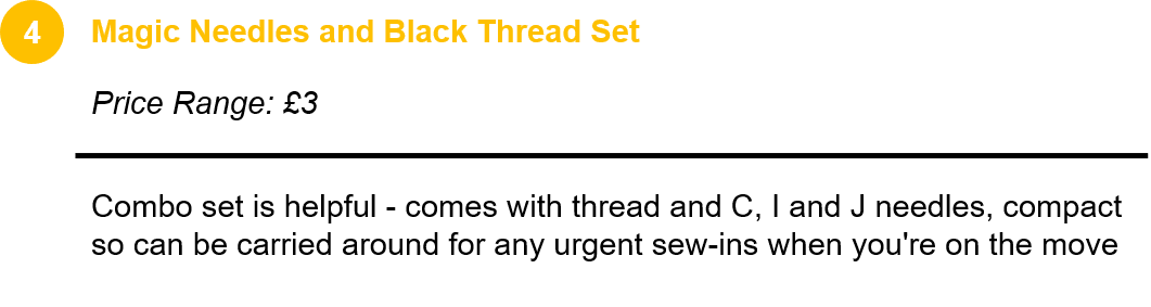Magic Needles and Black Thread Set
