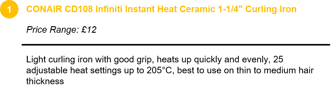 CONAIR Instant Heat Ceramic 1-1/2