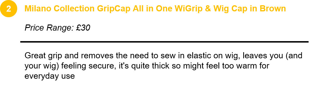 Milano Collection GripCap All in One WiGrip Comfort Band & Wig Cap in Brown